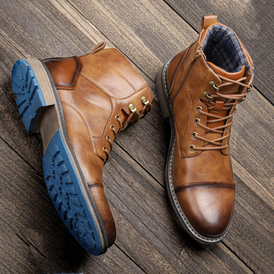 Herren Vintage Stiefeletten Mit Klassischem Design
