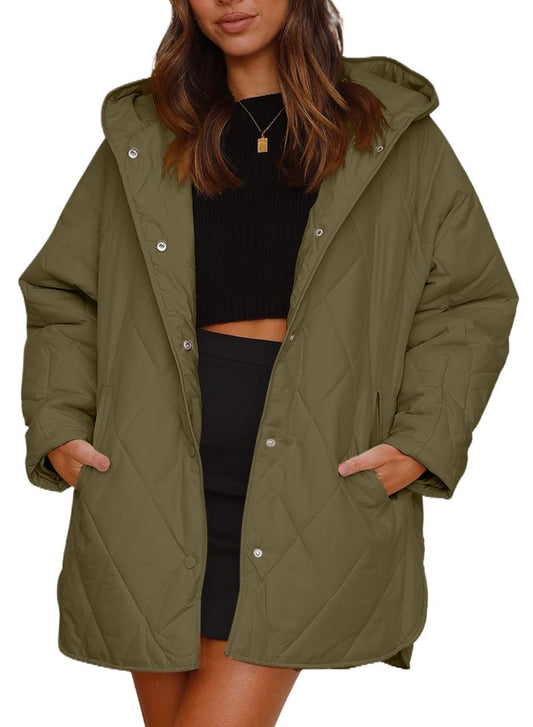 Steppjacke für Damen mit angesetzter Kapuze