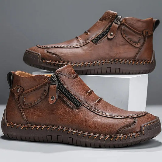 Herrenstiefel mit praktischem seitlichem Reißverschluss