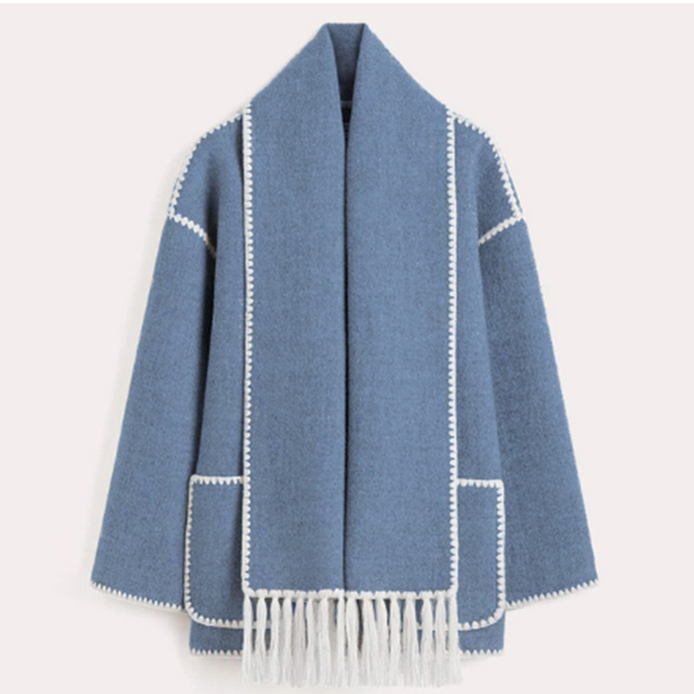 Damen Cape-Jacke Im Oversized-Schnitt Mit Schalquasten