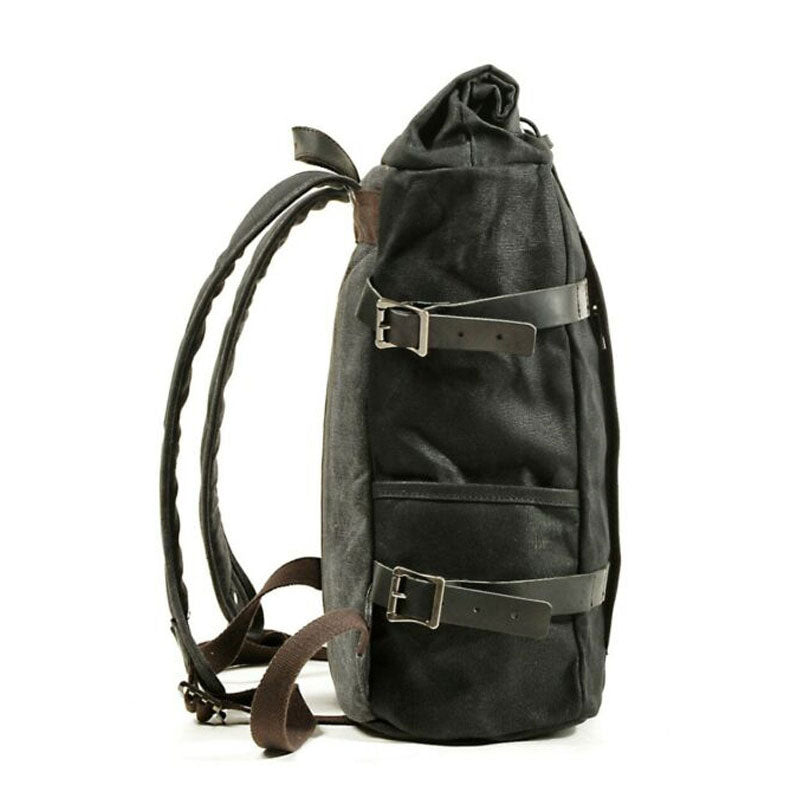 Robuster Canvas-Rucksack für Herren mit Rolltop