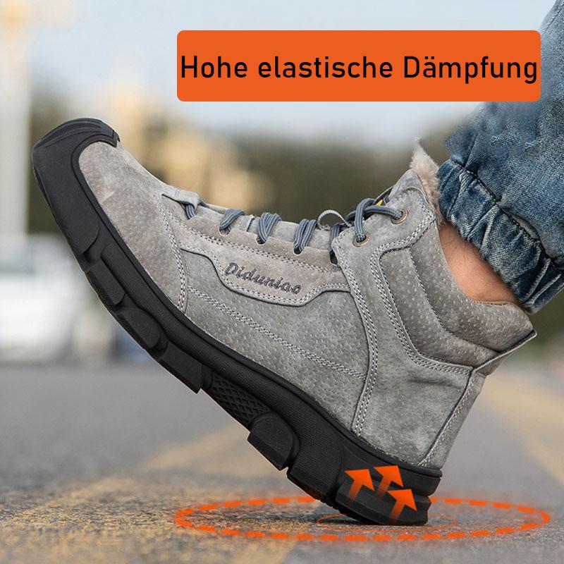 Graue Schutzschuhe für Herren mit komfortabler Innenfütterung