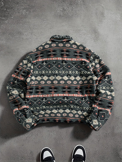 Klassische Herrenjacke mit Reverskragen und kuscheliger Haptik