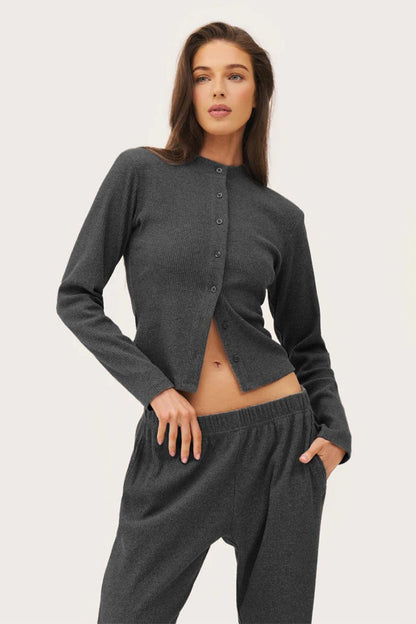 Damen Strickset mit Oberteil und Hose für den Alltag