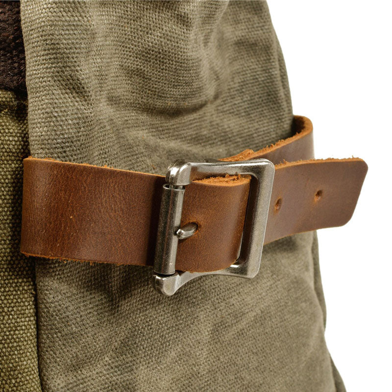 Robuster Canvas-Rucksack für Herren mit Rolltop