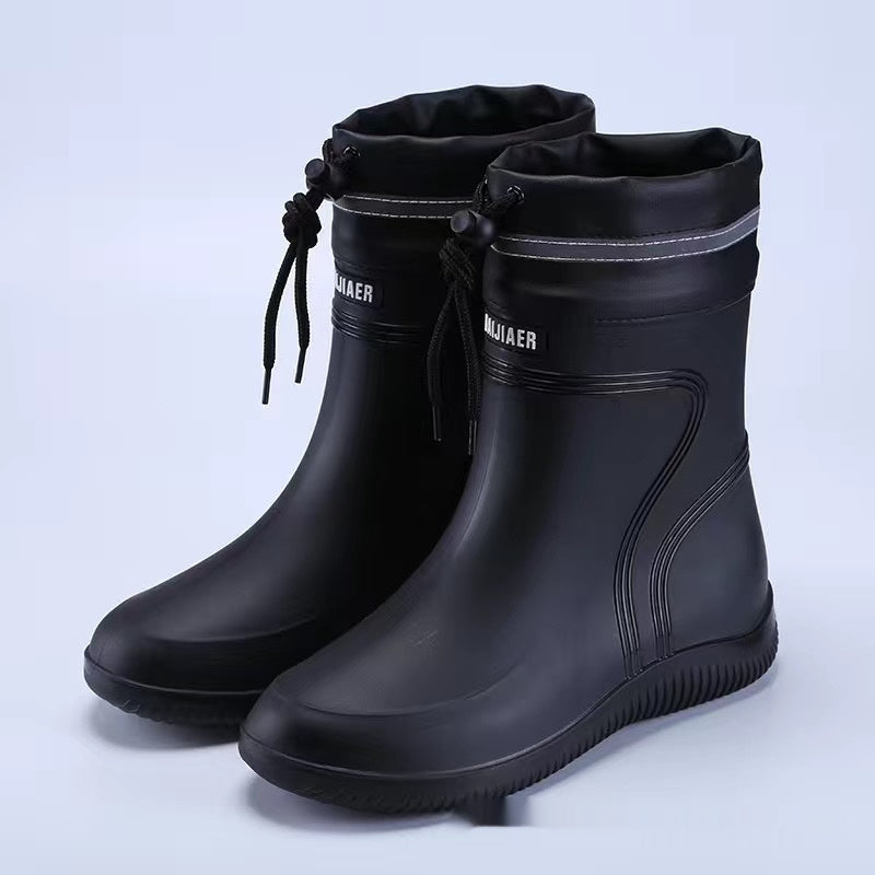 Profilsohle der wetterfesten Fleece-Gummistiefel
