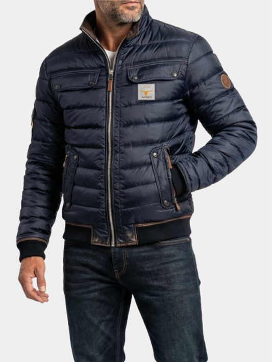 Herren Vintage Jacke mit Stehkragen in Vorderansicht