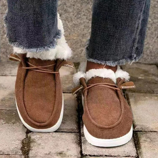 Women's Winter Slip-On Shoes with Faux Fur