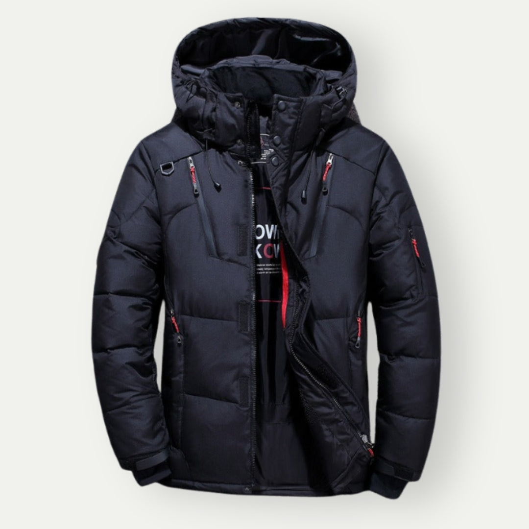 Men's Down Jacket with Classic Cut for Winter