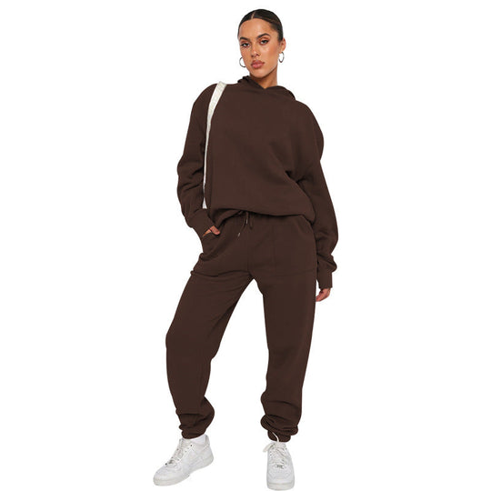 Women's Jogging Set with Hood in Casual Style 