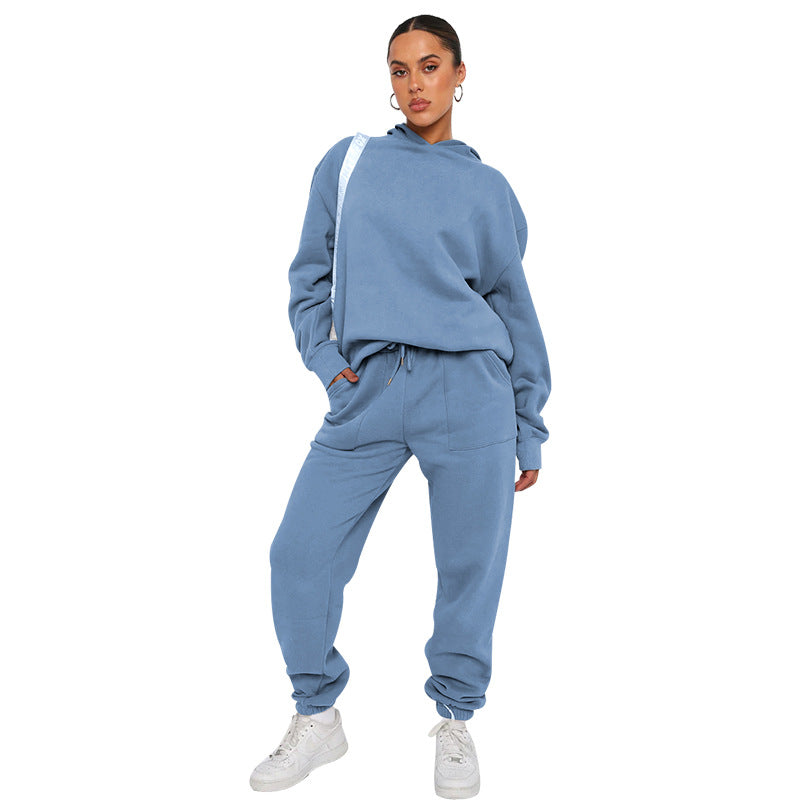 Women's Jogging Set with Hood in Casual Style 