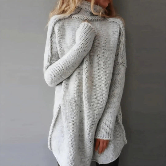 Women's Chunky Knit Sweater with a Wide Fit