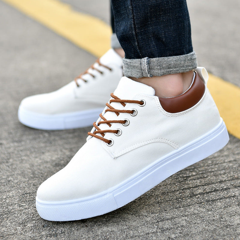 Herren Canvas Sneaker Mit Rahmengenähter Sohle