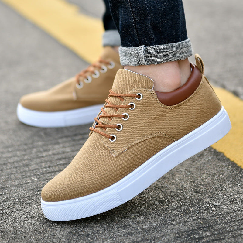 Herren Canvas Sneaker Mit Rahmengenähter Sohle