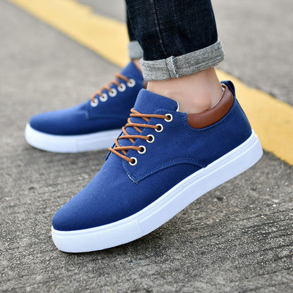 Herren Canvas Sneaker Mit Rahmengenähter Sohle