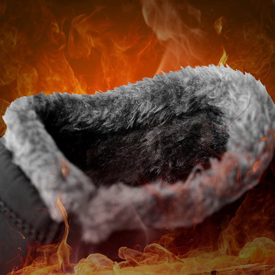 Lined slip-on snow boots with profiled sole for women