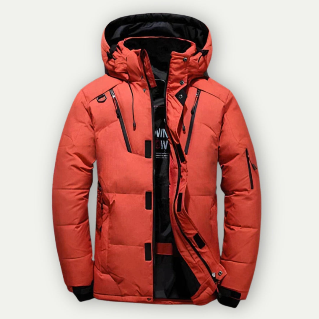 Men's Down Jacket with Classic Cut for Winter
