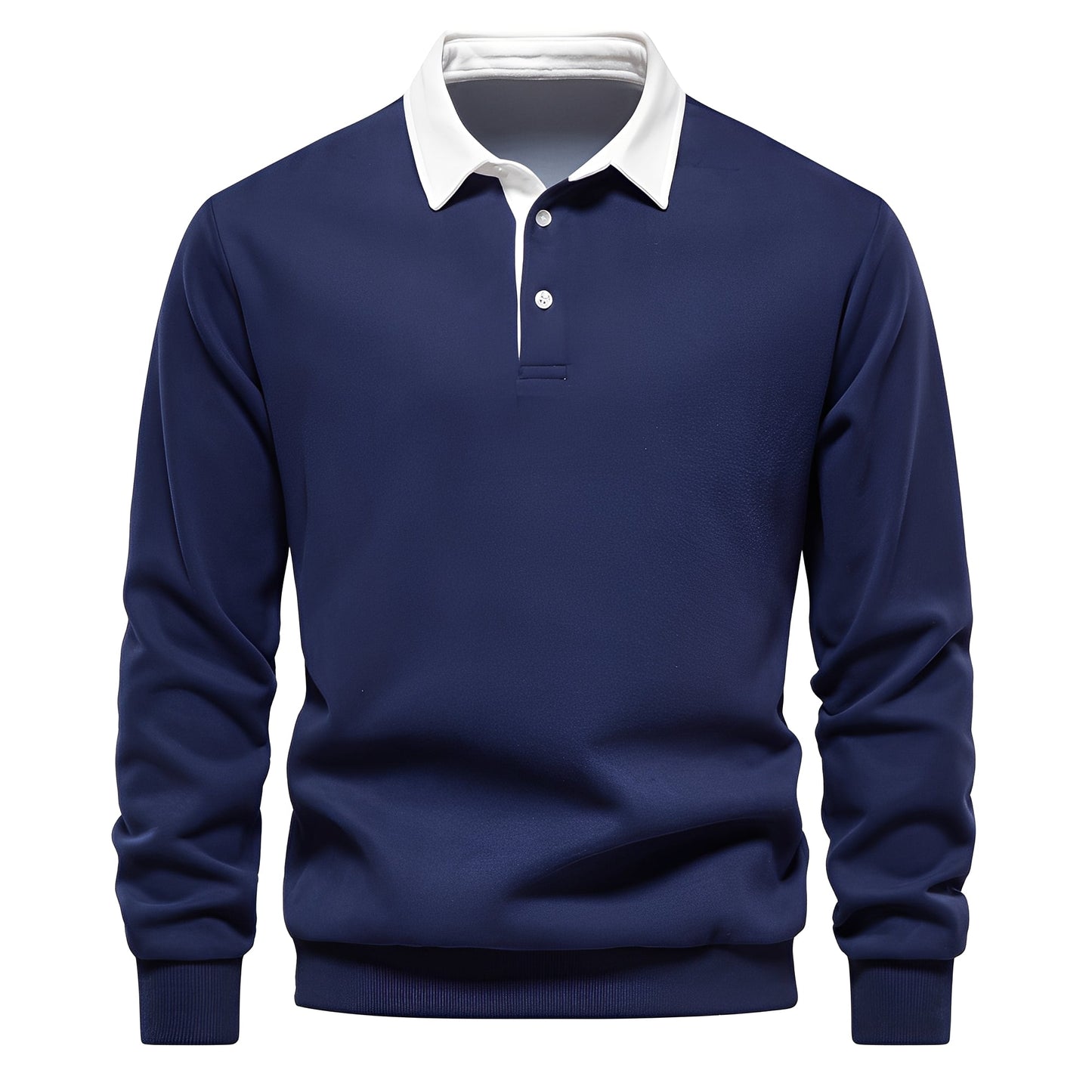 Langarm-Poloshirt für Herren mit Umlegekragen