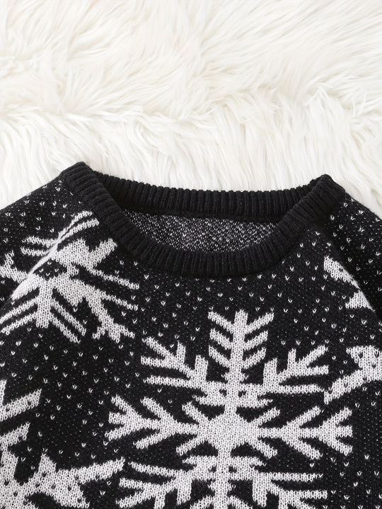 Christmas sweater with snowflake pattern for men