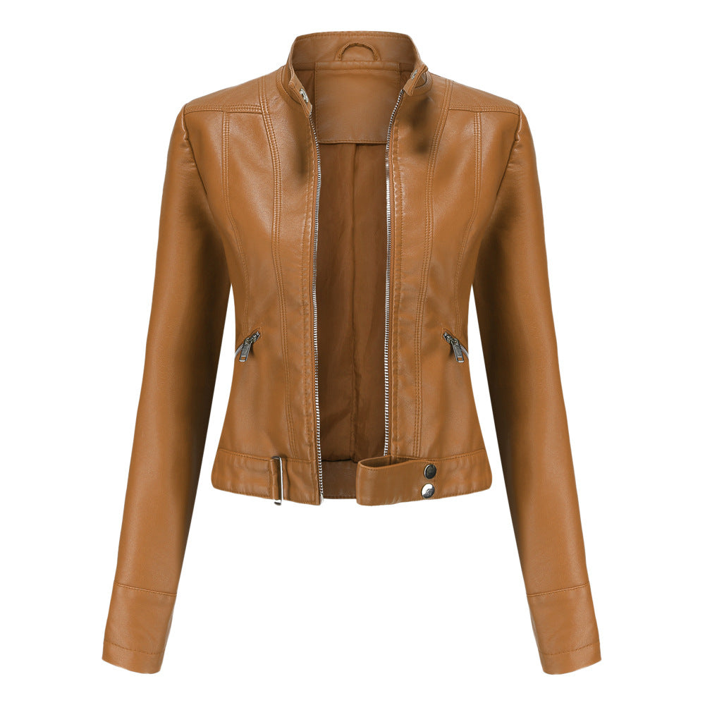 Women's jacket with classic cut and collar