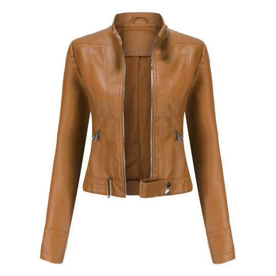 Women's jacket with classic cut and collar