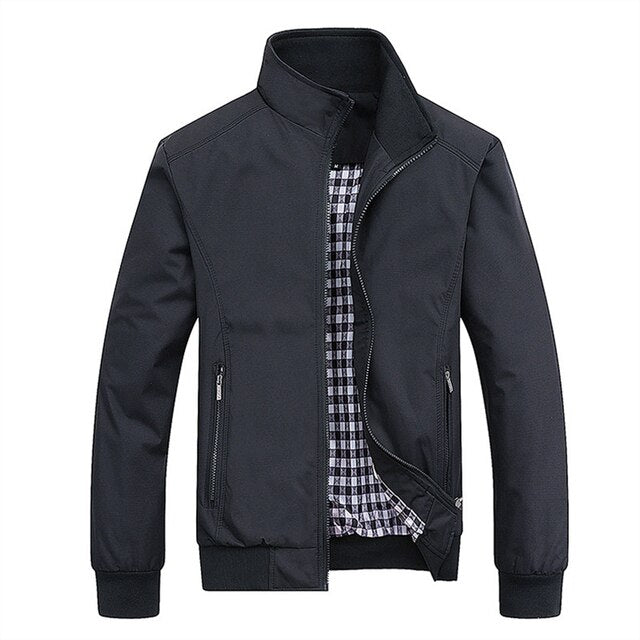 Men's Slim Fit Bomber Jacket for Spring and Autumn