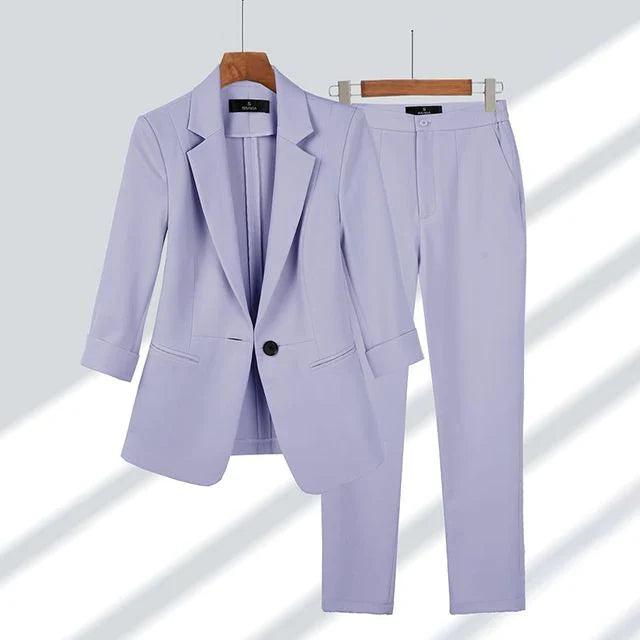 Women's Blazer and Trousers Two-Piece Set