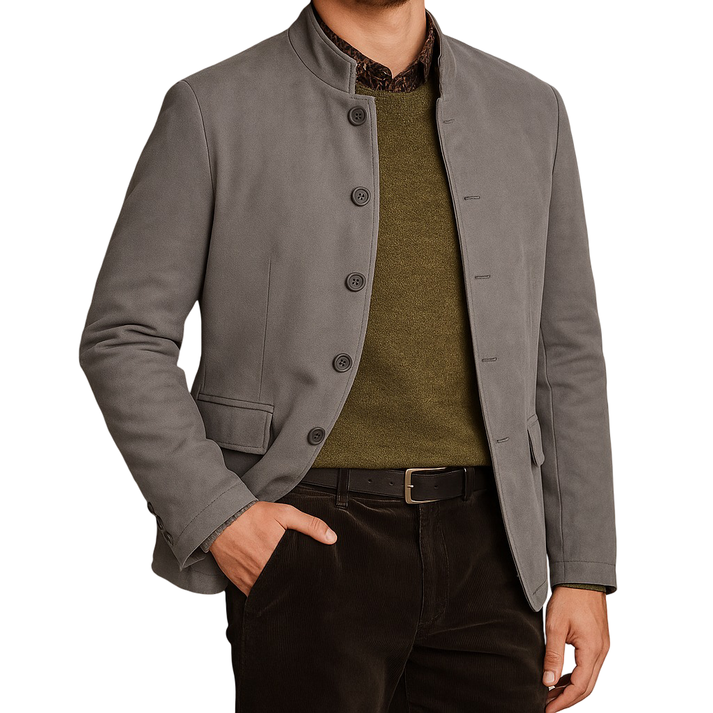 Men's velvet blazer with a modern cut