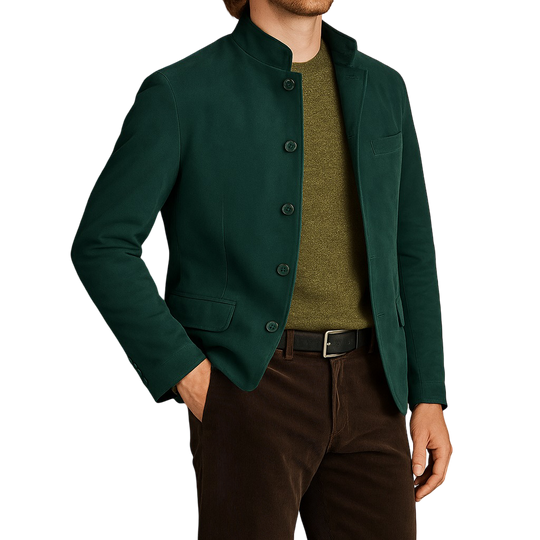 Men's velvet blazer with a modern cut