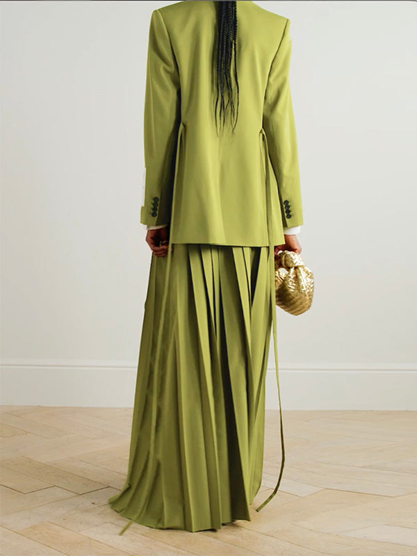 Women's Blazer with Floral Embroidery and Streamer Details