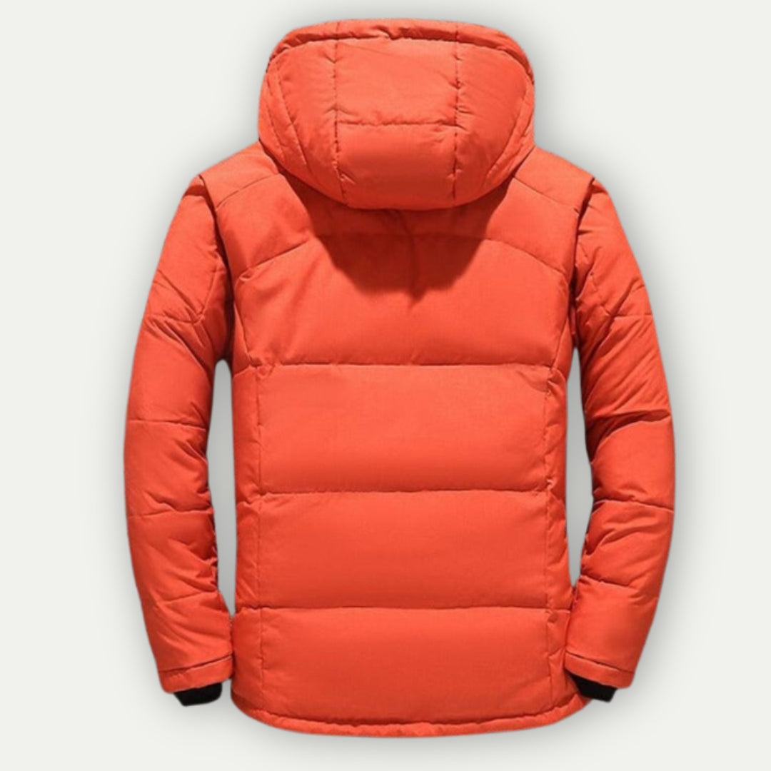 Men's Down Jacket with Classic Cut for Winter