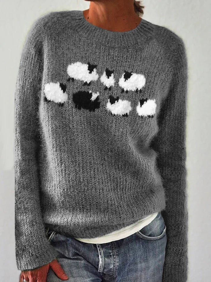 Women's Printed Sweater in Long Cut