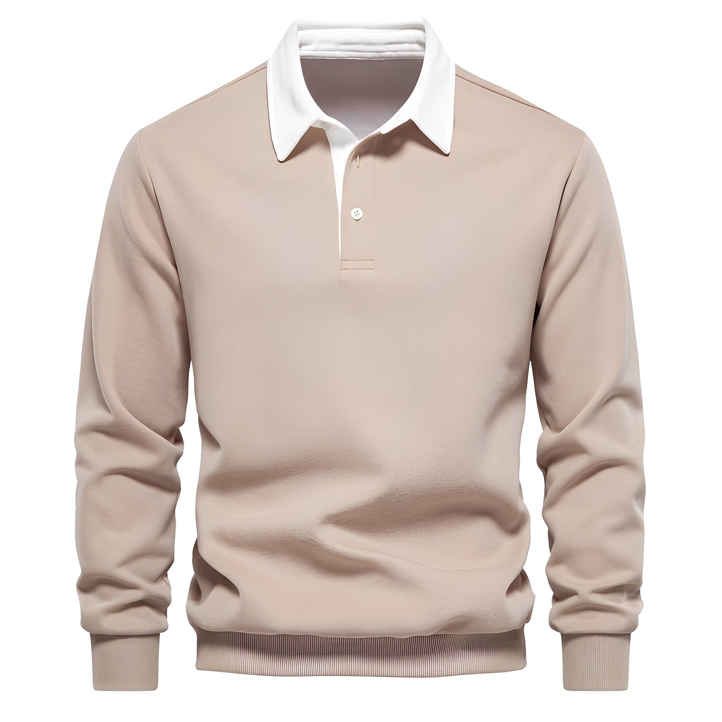 Langarm-Poloshirt für Herren mit Umlegekragen