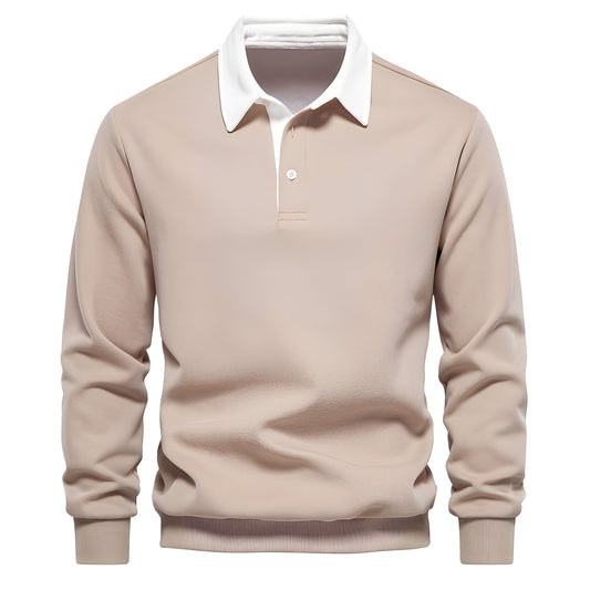 Langarm-Poloshirt für Herren mit Umlegekragen