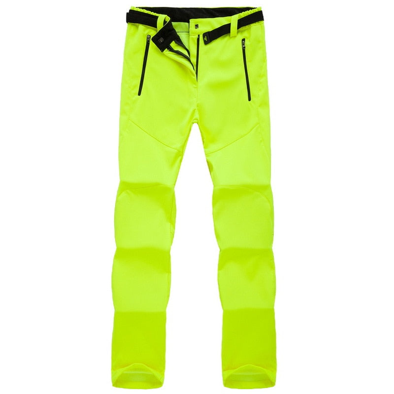 Women's hiking trousers with elastic leg cuffs