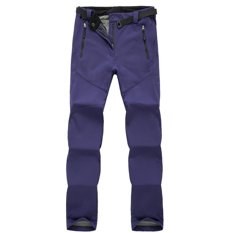 Women's hiking trousers with elastic leg cuffs