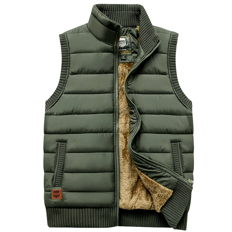 Men's Fleece Bodywarmer with Stand-Up Collar 