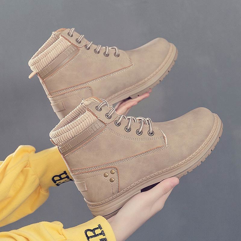 Women's Boots with Sneaker Design and Plush Lining 