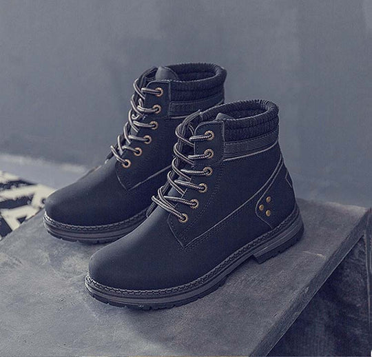 Women's Boots with Sneaker Design and Plush Lining 