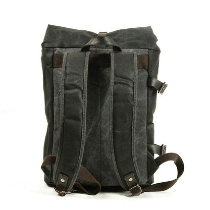 Robuster Canvas-Rucksack für Herren mit Rolltop