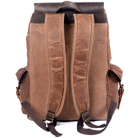 Geräumiger Canvas-Rucksack mit Seitentaschen