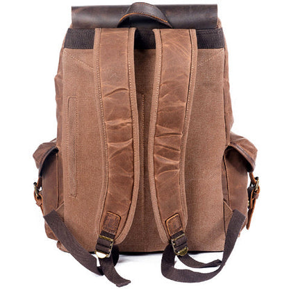 Geräumiger Canvas-Rucksack mit Seitentaschen