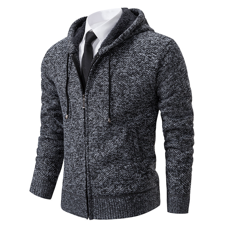 Men's Cardigan with Zipper in Classic Design