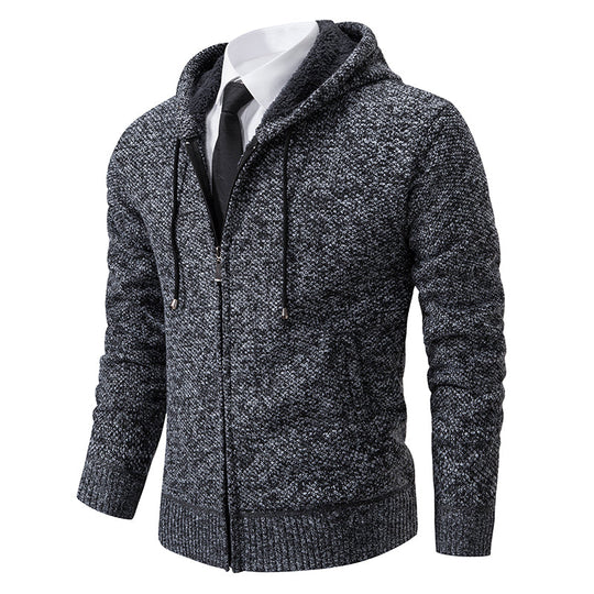 Men's Cardigan with Zipper in Classic Design