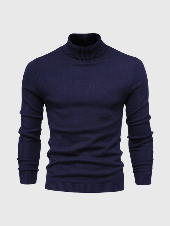 Men's roll-neck sweater with a timeless design