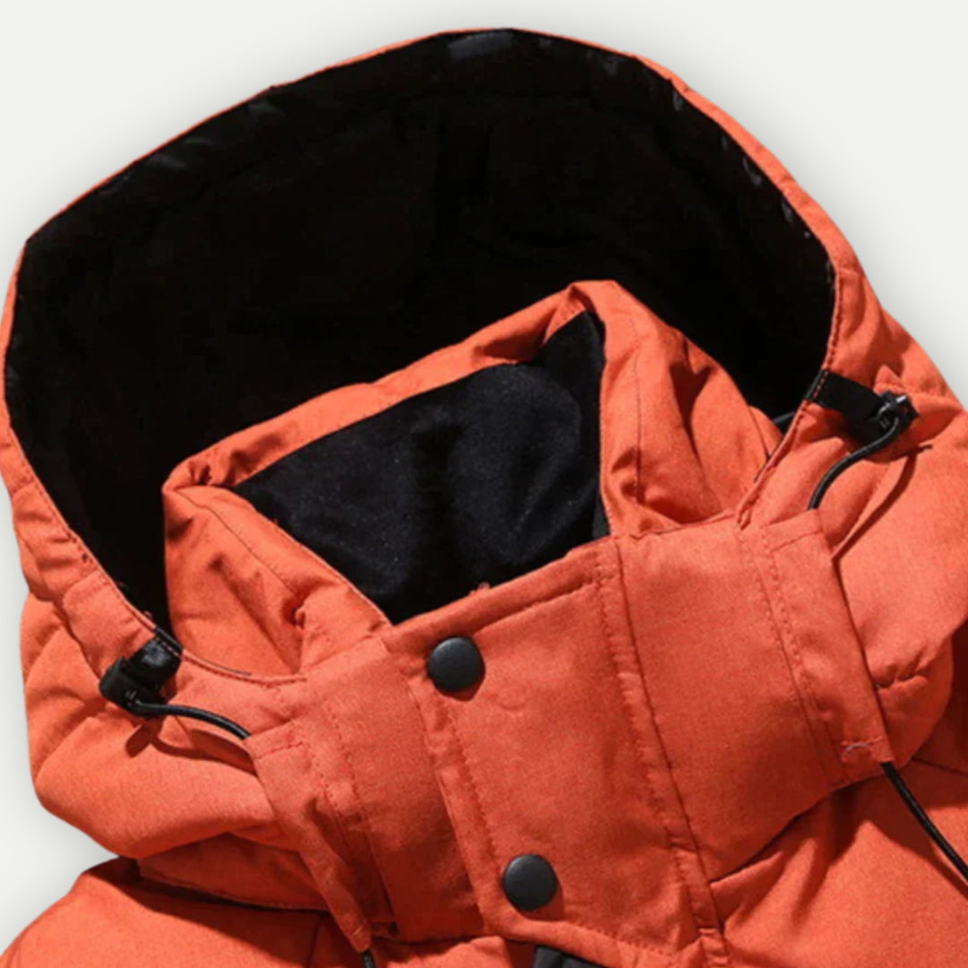 Men's Down Jacket with Classic Cut for Winter
