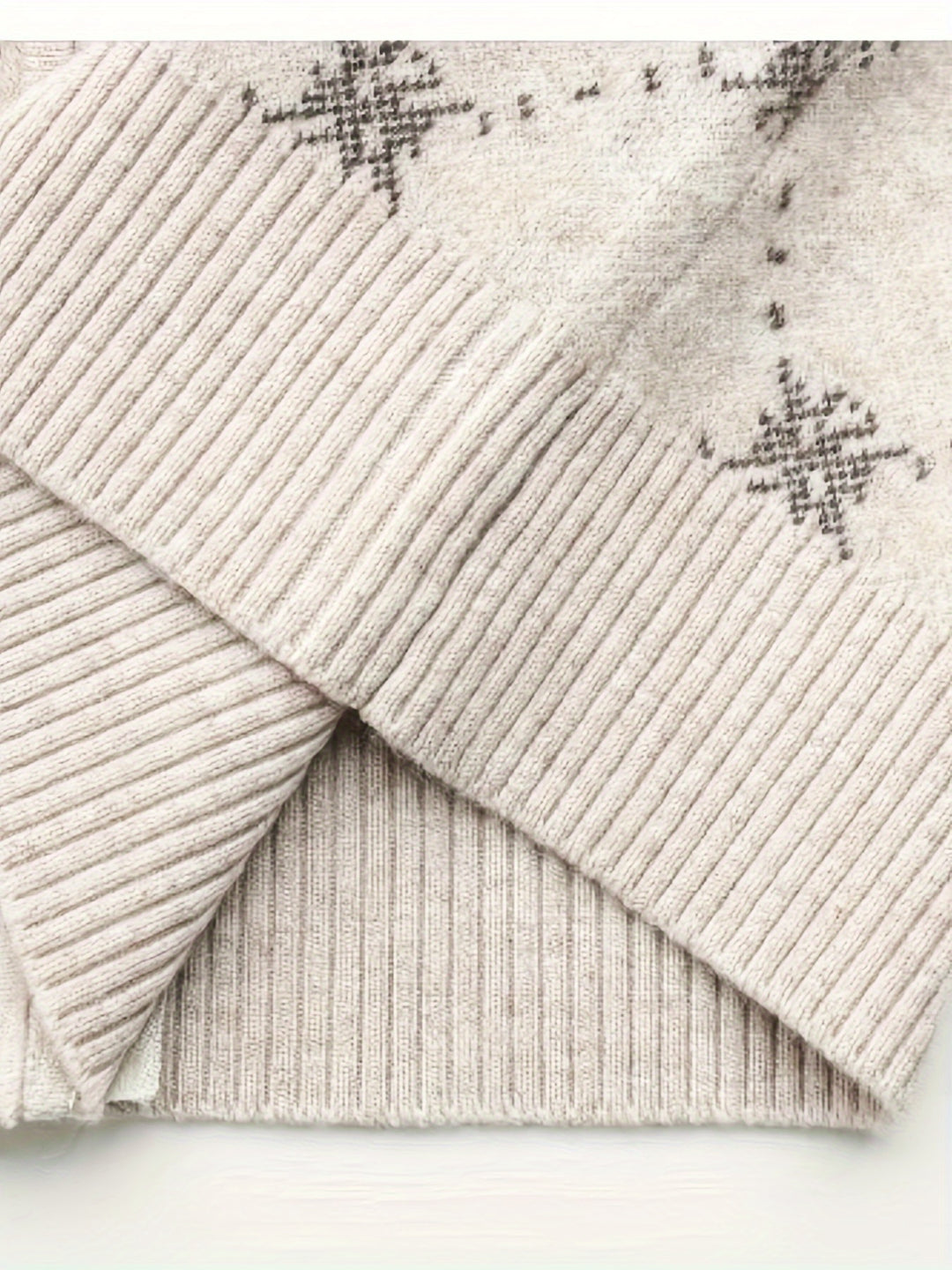 Jacquard cardigan with zipper and stand-up collar for women