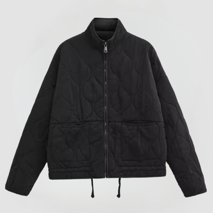 Women's quilted jacket with a relaxed fit