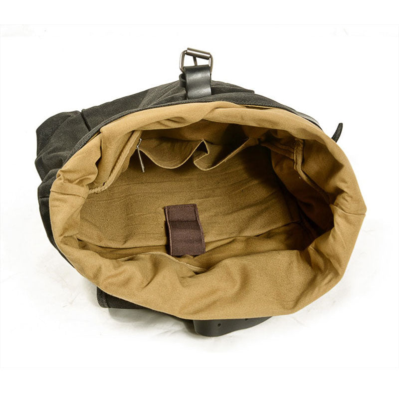 Robuster Canvas-Rucksack für Herren mit Rolltop