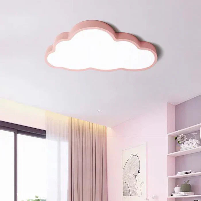 LED children's room ceiling lamp with cloud motif